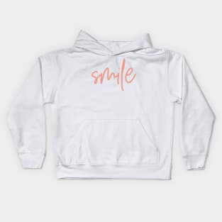 Smile - Pink Kids Hoodie